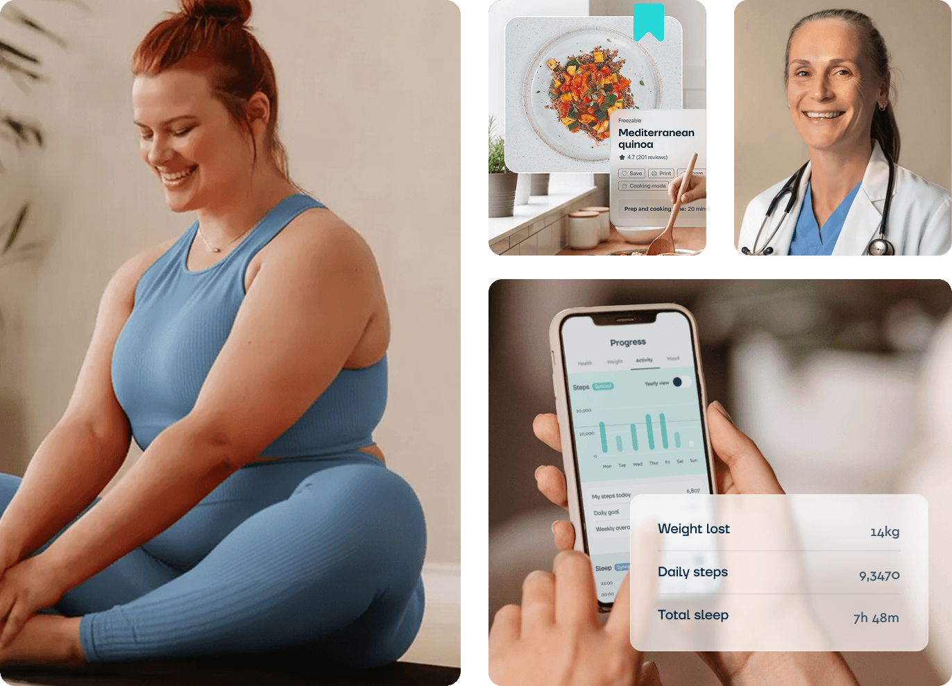 Second Nature members using the app and weight loss medication support